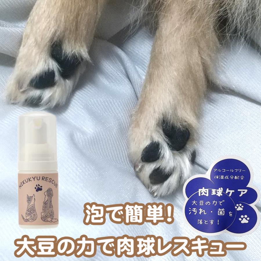 泡で簡単！犬 猫 肉球レスキュー 30mL 大豆の力で肉球 ケア 保湿 洗浄【正規品】｜sakurasow-2｜02