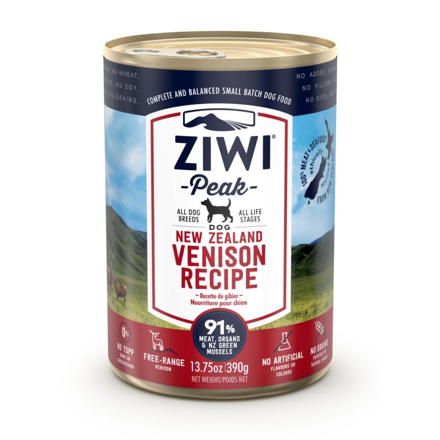 ZIWI Peak ジウィピーク トッピングにおすすめ ドッグ缶ベニソン390g 18％OFF 正規品 最大68%OFFクーポン
