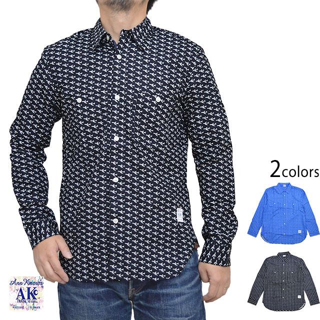 長袖シャツ「Trans portation AIR PLANE」 Ann Knows アンノウズ 日本製 国産 飛行機 長袖シャツ「Trans portation AIR PLANE」 Ann Knows アンノウズ 日本