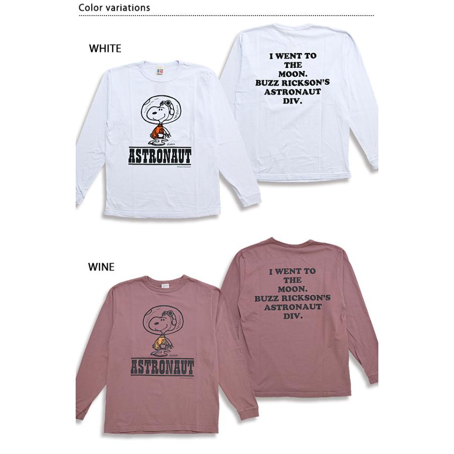 BUZZ×PEANUTSロングTシャツ「ASTRONAUT」 BUZZ RICKSON'S BR69076