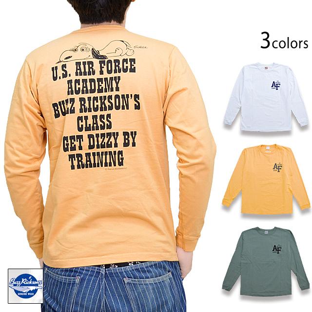 BUZZ×PEANUTSロングTシャツ「AIR FORCE ACADEMY」 BUZZ RICKSON