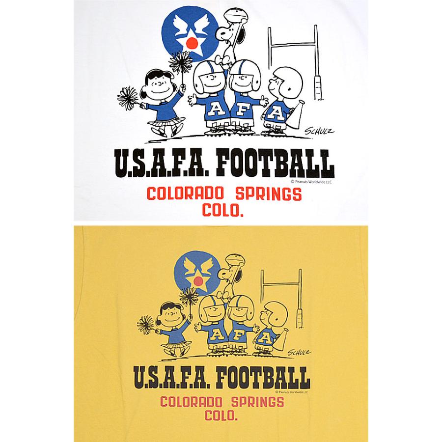 BUZZ×PEANUTS半袖Tシャツ「USAFA FOOTBALL」 BUZZ RICKSON'S BR79136