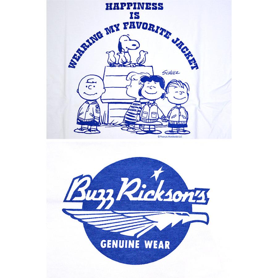 BUZZ×PEANUTS半袖Tシャツ「MY FAVORITE JACKET」 BUZZ RICKSON'S