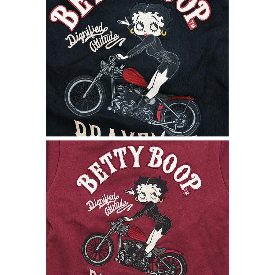 BR×BETTYコラボ 裏毛ジップパーカー The BRAVE-MAN BBB-2240 ブレイブマン ベティーちゃん 刺繍 スエット BR×BETTYコラボ 裏毛ジップパーカー The BRAVE-MAN BBB-2240 ブレイブ