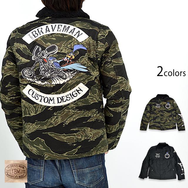 BR×LOONEYコラボ N-1デッキジャケット The BRAVE-MAN LTB-2212 ブレイブマン 刺繍 ロードランナー ドカジャン BR×LOONEYコラボ N-1デッキジャケット The BRAVE-MAN LTB-2212