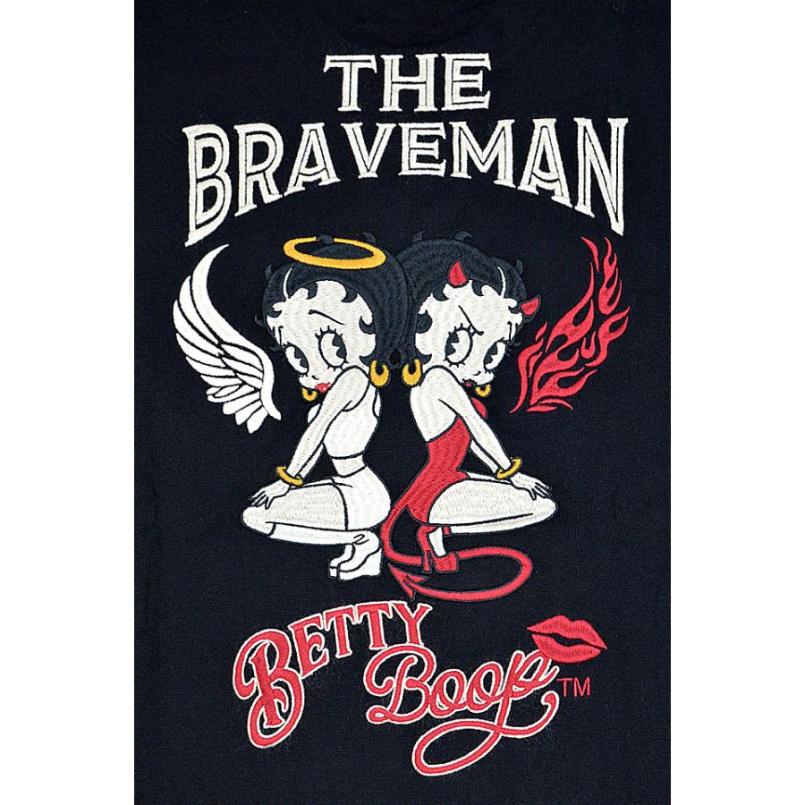 BR×BETTYコラボ 天竺ロングTシャツ The BRAVE-MAN BBB-2303 ブレイブマン ベティーちゃん 刺繍 天使 悪魔