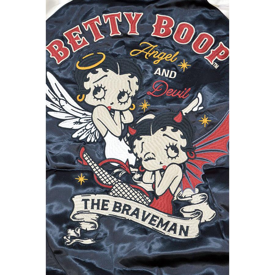 BR×BETTYコラボ ファースカジャン The BRAVE-MAN BBB-2358 ブレイブマン ベティーちゃん 刺繍 リバーシブル BR×BETTYコラボ ファースカジャン The BRAVE-MAN BBB-2358 ブレイブ