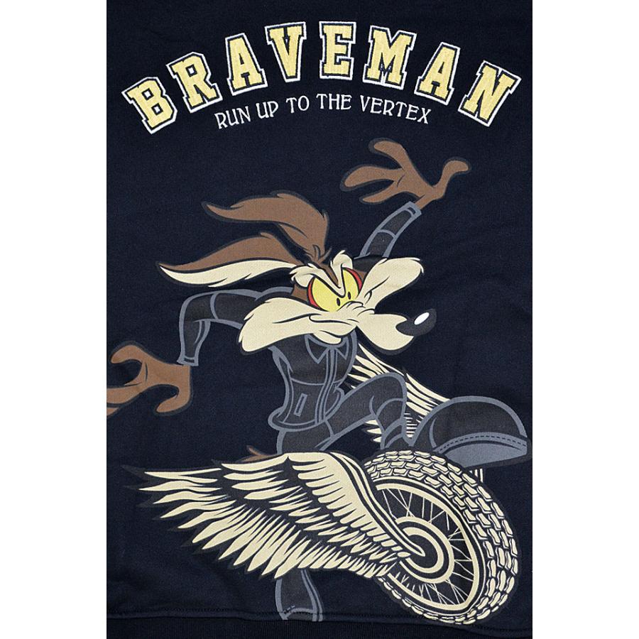 BR×LOONEYコラボ フルジップパーカー The BRAVE-MAN LTB-2317 ブレイブマン ワイリー・コヨーテ 刺繍 スウェット BR×LOONEYコラボ フルジップパーカー The BRAVE-MAN LTB-2317 ブレイブ