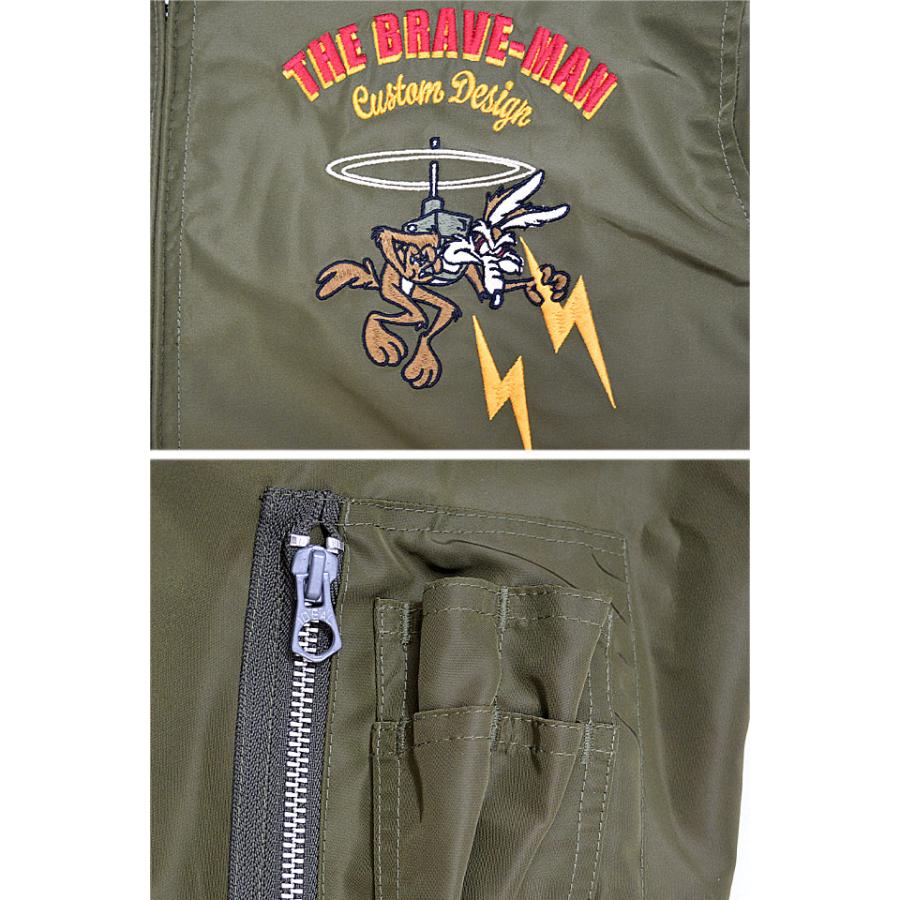 BR×LOONEYコラボ リバーシブルスカジャン The BRAVE-MAN LTB-2319 ブレイブマン ロードランナー 刺繍 BR×LOONEYコラボ リバーシブルスカジャン The BRAVE-MAN LTB-2319