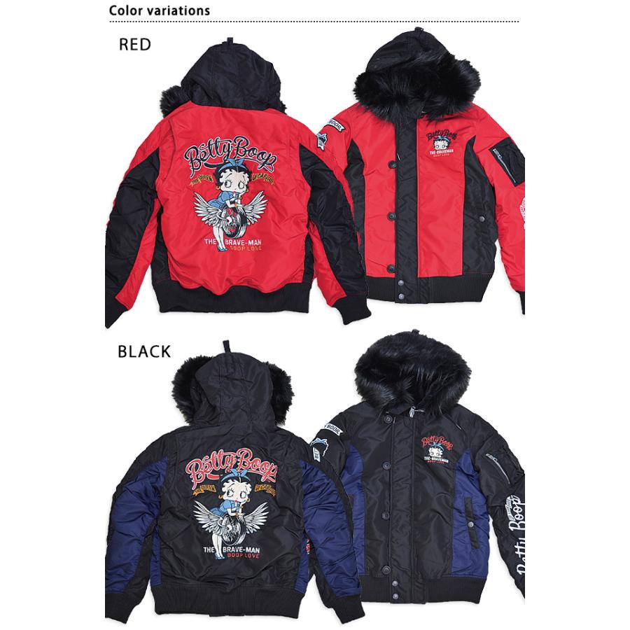 BR×BETTYコラボ ロゴ刺繍N-2Bフライトジャケット The BRAVE-MAN BBB