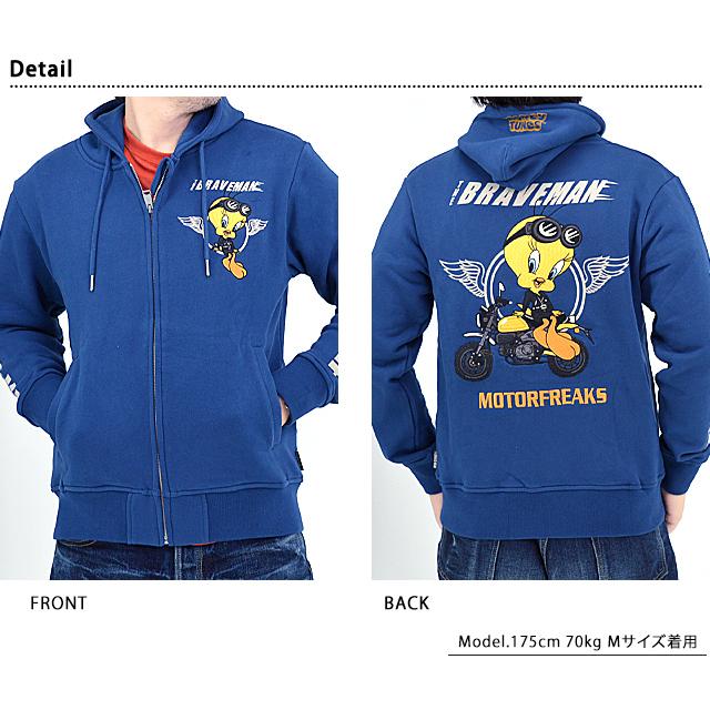 BR×LOONEYコラボ 裏毛フルジップスウェットパーカー The BRAVE-MAN LTB