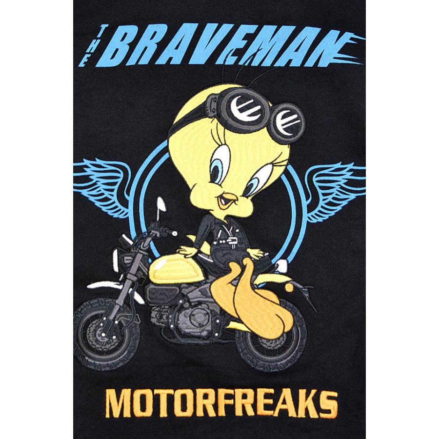 BR×LOONEYコラボ 裏毛フルジップスウェットパーカー The BRAVE-MAN LTB-2403 ブレイブマン 刺繍 ルーニー BR×LOONEYコラボ 裏毛フルジップスウェットパーカー The BRAVE-MAN LTB