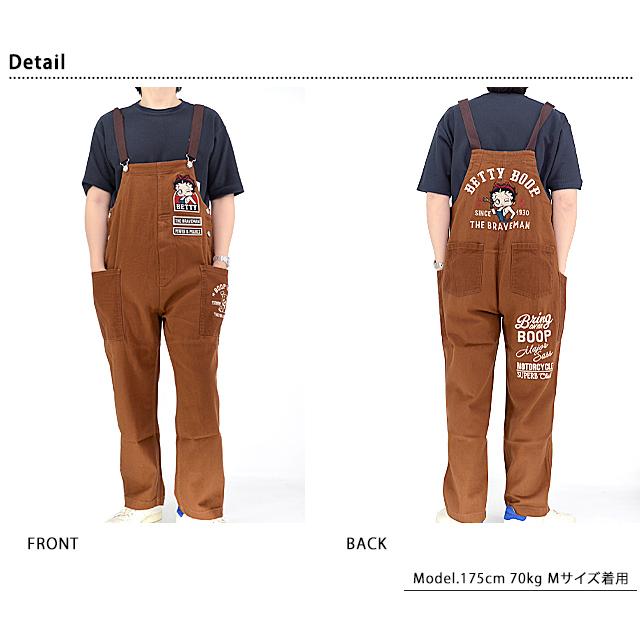 BR×BETTYコラボ オーバーオール The BRAVE-MAN BBB-2408 ブレイブマン ベティーちゃん 刺繍爆買の画像