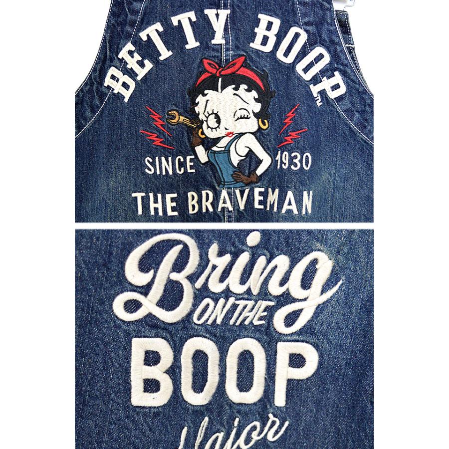 BR×BETTYコラボ オーバーオール The BRAVE-MAN BBB-2408 ブレイブマン ベティーちゃん 刺繍爆買の画像