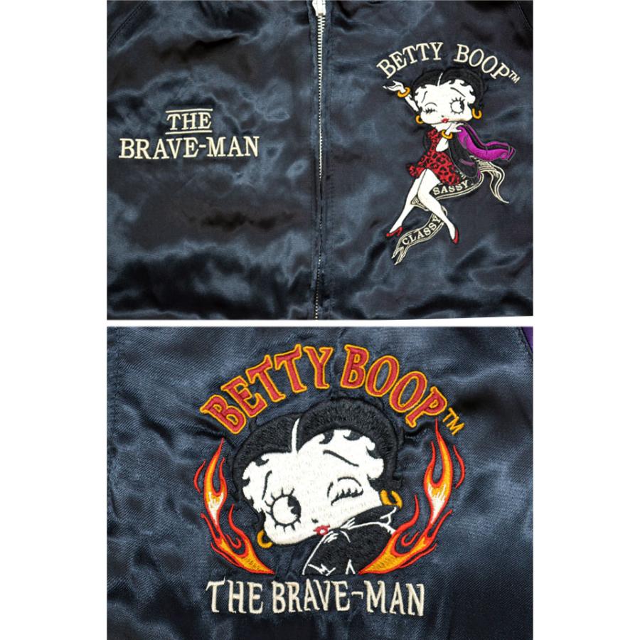 BR×BETTYコラボ サテンリバーシブルスカジャン The BRAVE-MAN BBB-2506