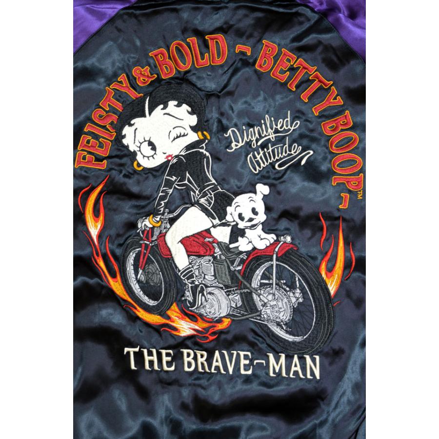 BR×BETTYコラボ サテンリバーシブルスカジャン The BRAVE-MAN BBB-2506