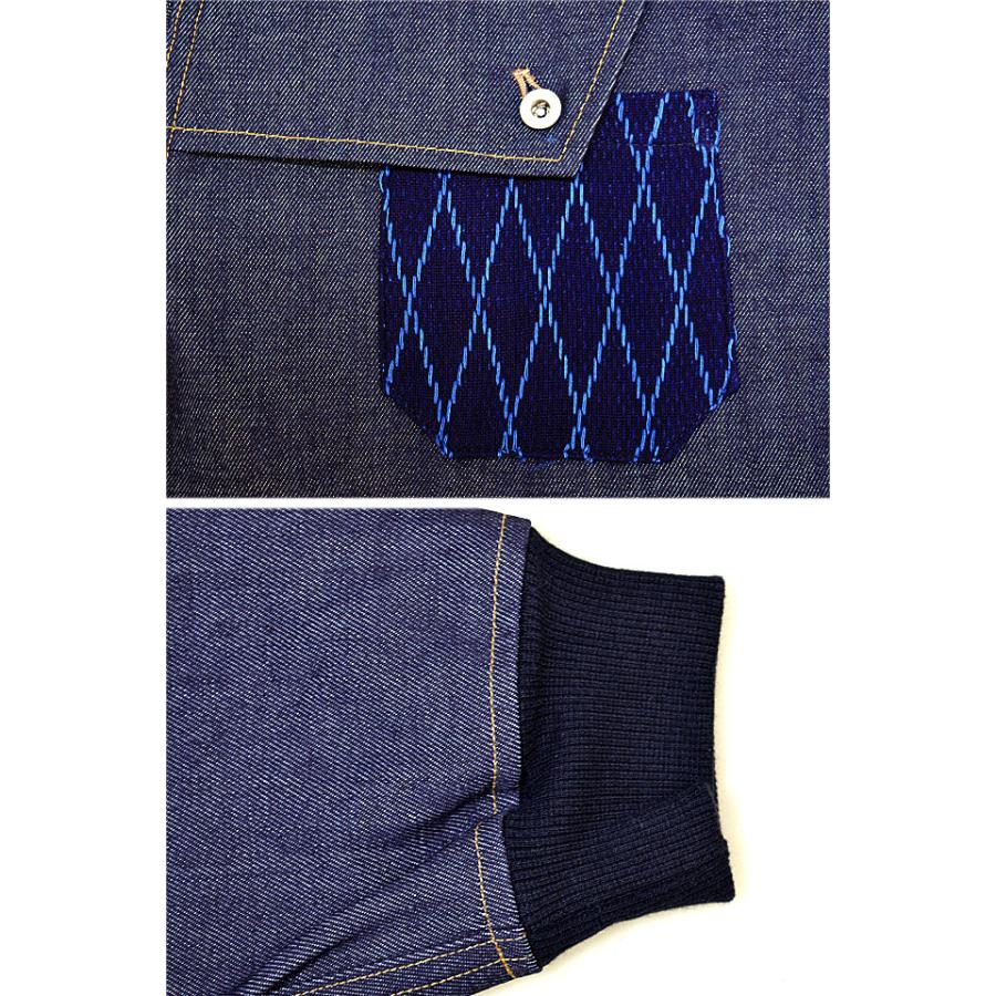 デニムコーチジャケット CHIGIRI CHL60-168 和柄 和風 ちぎり チギリ