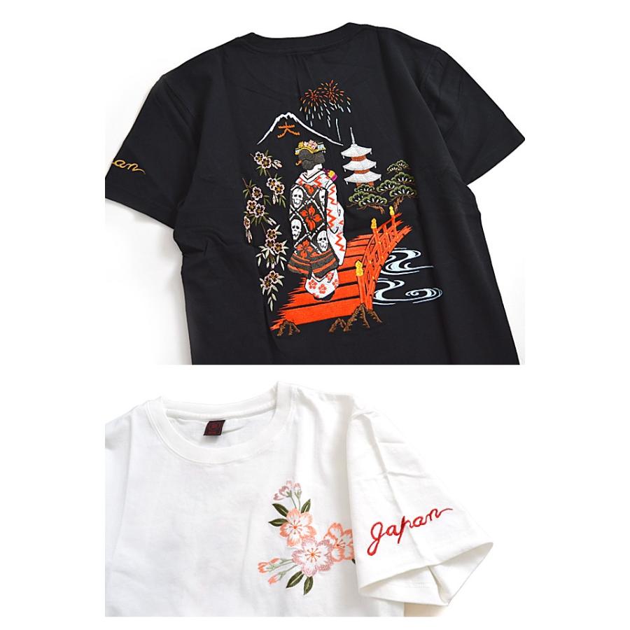 京舞妓半袖tシャツ クロップドヘッズ 和柄 和風 京都 刺繍 Crh M サクラスタイル 通販 Yahoo ショッピング