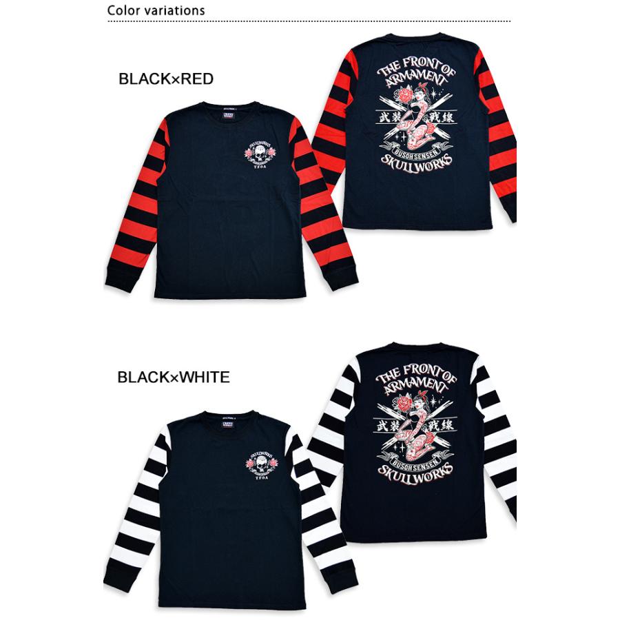 SW×武装戦線長袖Tシャツ クローズ×ワーストコレクション CROWS スカル