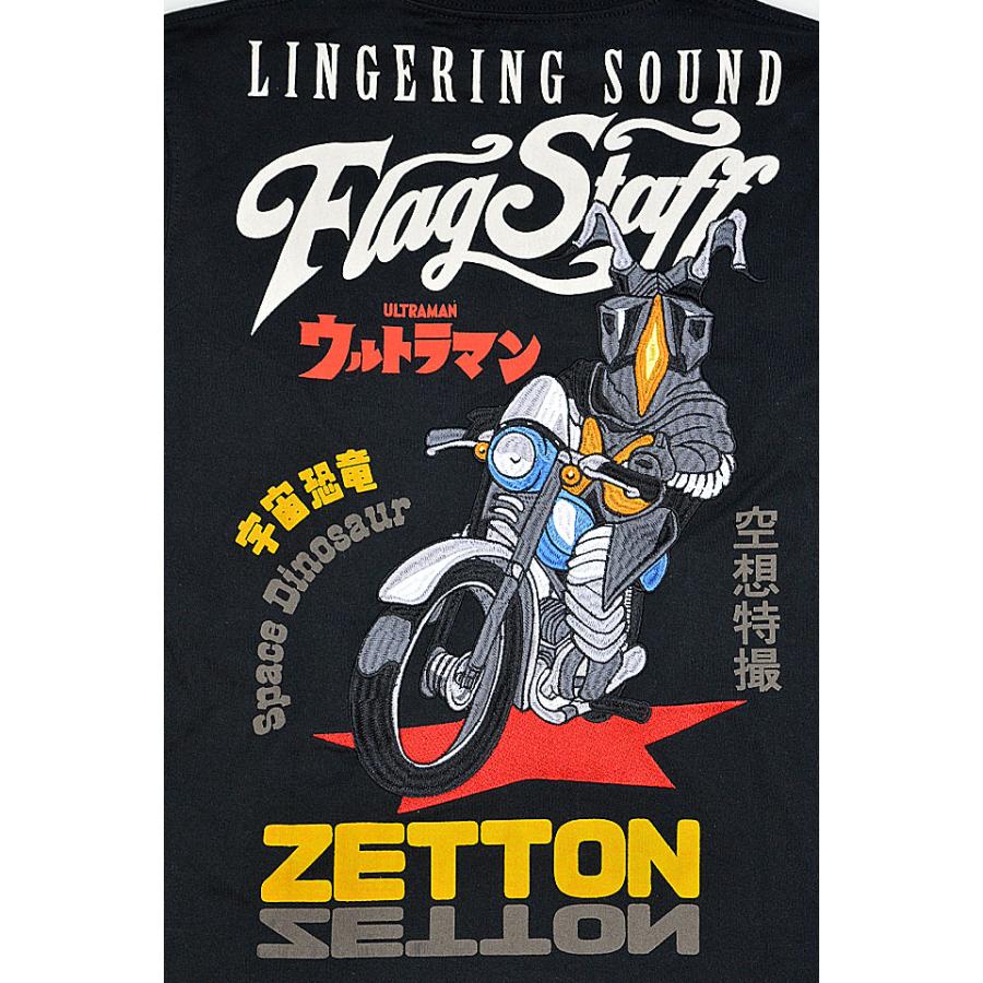 ウルトラマン×FLAG STAFF ロングTシャツ ゼットン Flagstaff 431016 フラッグスタッフ 刺繍 円谷プロ バイカー ウルトラマン×FLAG STAFF ロングTシャツ ゼットン Flagstaff 431016