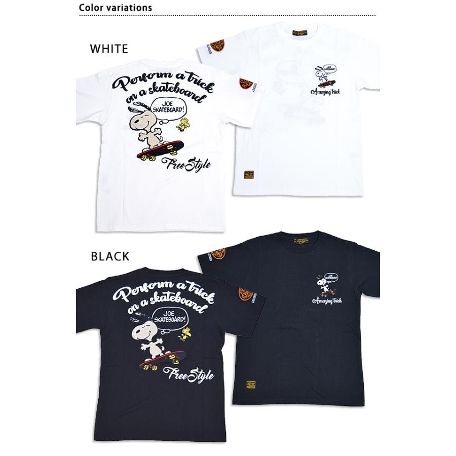 スヌーピー×フラッグスタッフ 半袖Tシャツ Flagstaff 432035 刺繍