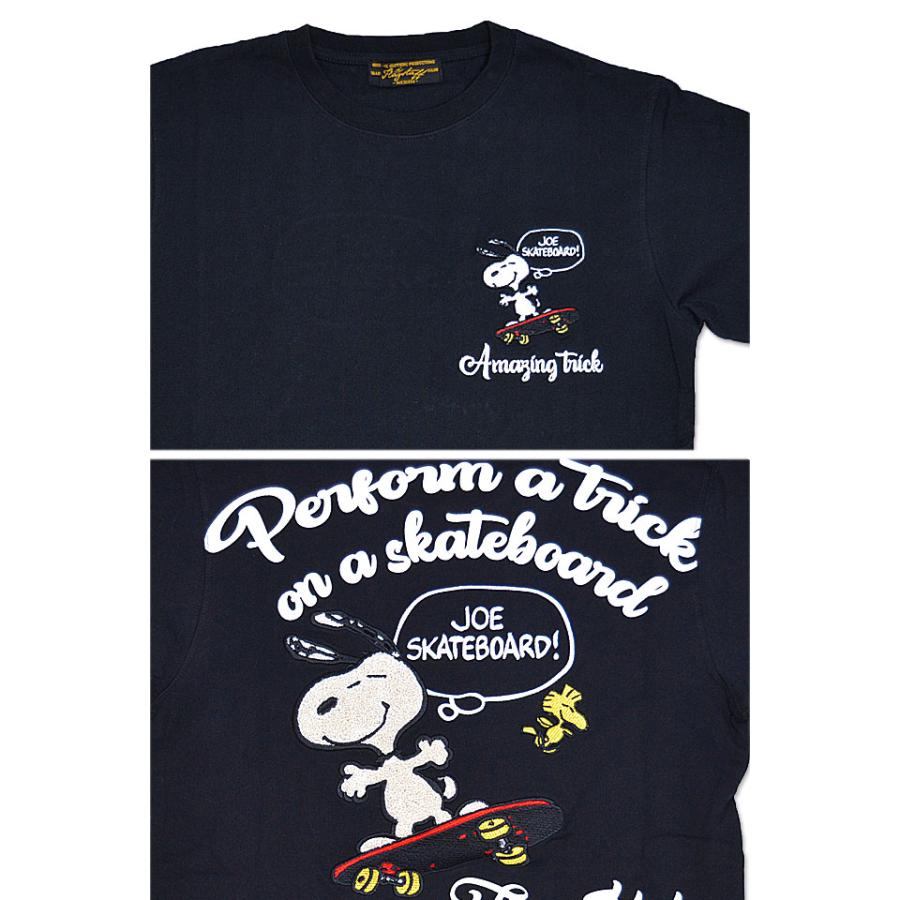 スヌーピー×フラッグスタッフ 半袖Tシャツ Flagstaff 432030 刺繍