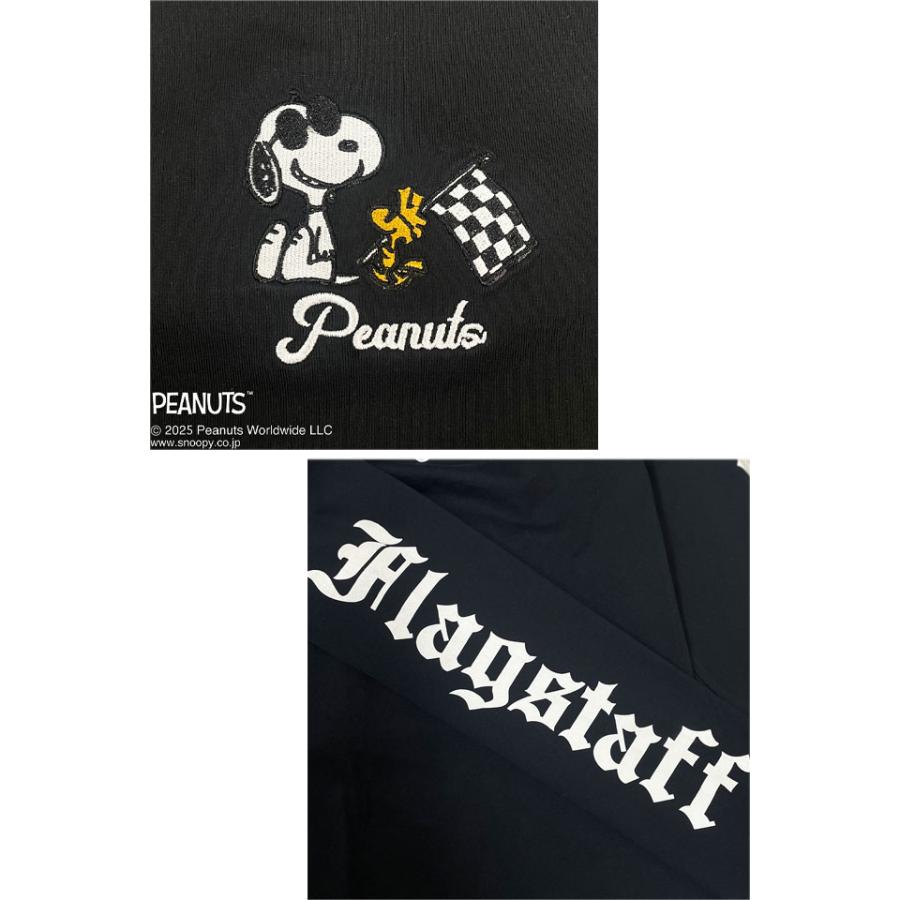 SNOOPYコラボ MOTORCYCLE長袖Tシャツ Flagstaff 453002 フラッグ
