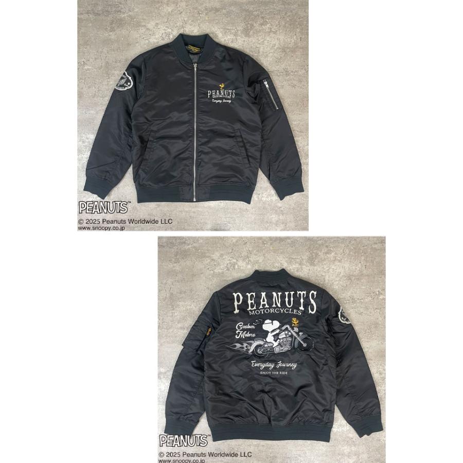 SNOOPYコラボ 刺繍バイカーMA-1ジャケット Flagstaff 453005 フラッグ