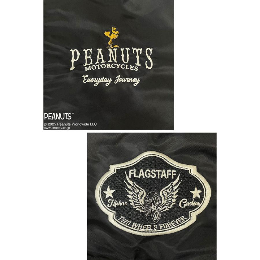 SNOOPYコラボ 刺繍バイカーMA-1ジャケット Flagstaff 453005 フラッグ