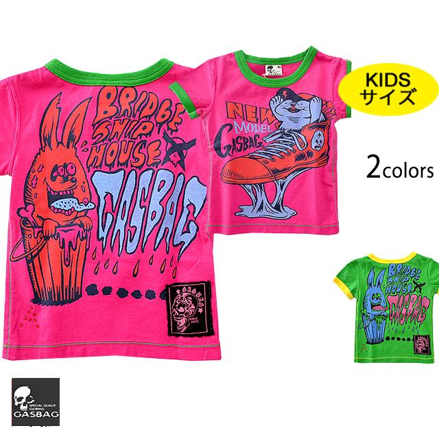 90〜130】スニーカービーバーTシャツ GAS BAG キッズ ガスバッグ 子供