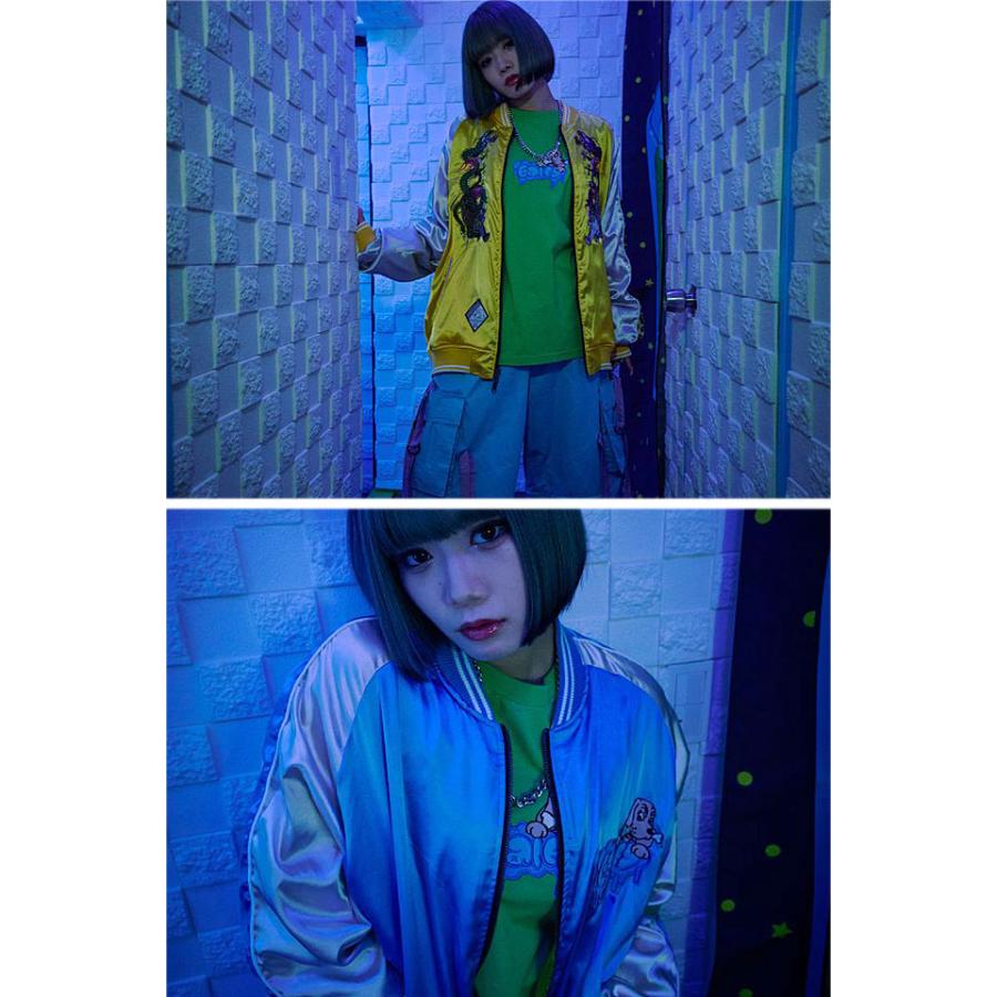 448 ガルフィー わんわんヤニクソ スカジャン 大型犬 リバーシブル 刺繍 ガルフィー スカジャン わんわんヤニクソ 刺繍 リバーシブル