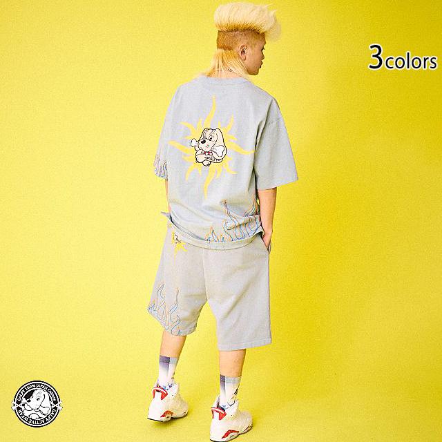 半炎上半袖Tシャツ GALFY 132009 ガルフィー 犬 ゆったりめ オーバーサイズ ユニセックス 半炎上半袖Tシャツ GALFY 132009 ガルフィー 犬 ゆったりめ オーバー