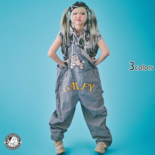 ガルフィー GALFY　デニム総柄オーバーオール 石ちゃんオーバーオール GALFY 142067 ガルフィー ゆったりめ オーバー
