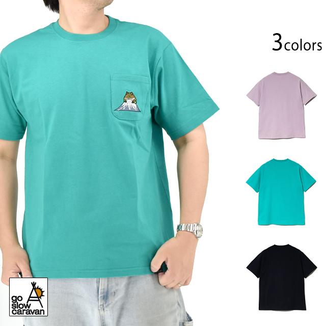 USA/C 色々刺繍ポケット半袖Tシャツ go slow caravan 341912 ゴー 