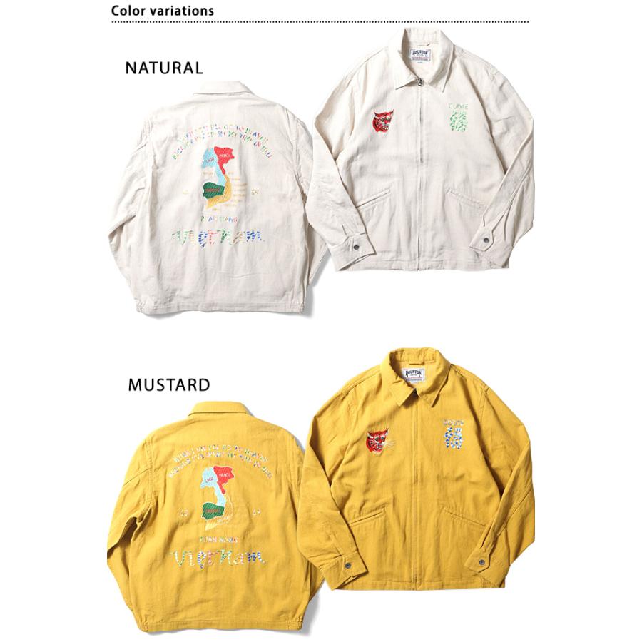 コットンリネンベトナムジャケット「MAP」 HOUSTON 51353 ヒューストン