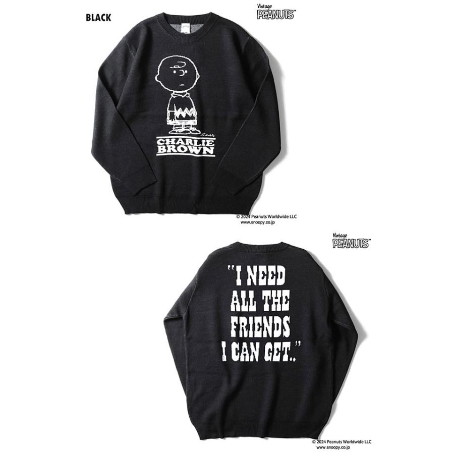 PEANUTSジャガードニットセーター「チャーリーブラウン」 HOUSTON