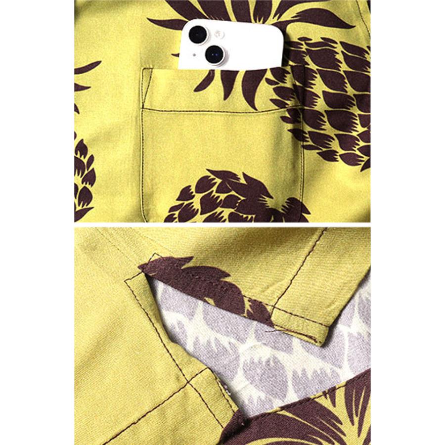 アセテートツイルアロハシャツ「PINEAPPLE」 HOUSTON 41194