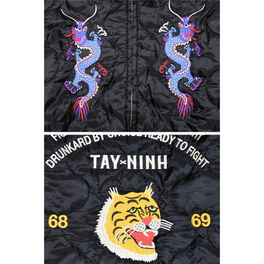 コットンツイル×ナイロン リバーシブルベトジャン HOUSTON 51514 ヒューストン 刺繍 ベトナムジャンパー 和柄 コットンツイル×ナイロン リバーシブルベトジャン HOUSTON 51514