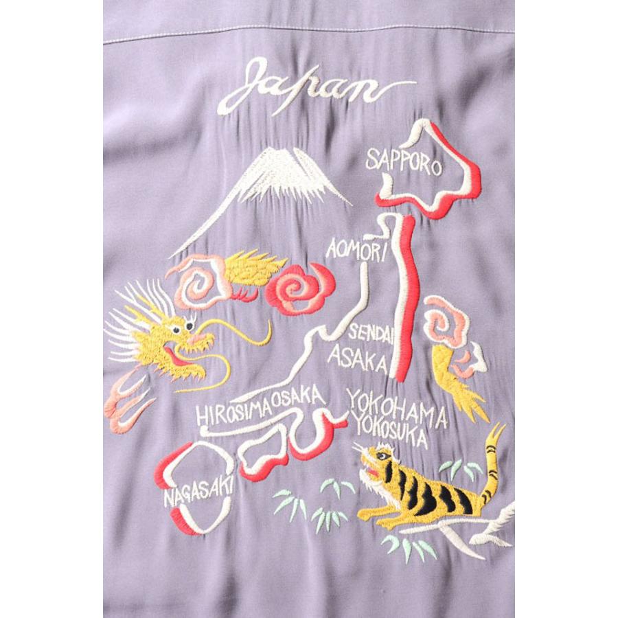 スーベニア長袖シャツ「MAP」 HOUSTON 41275 ヒューストン 和柄 マップ 地図 刺繍 スカシャツ爆買 |  | 04