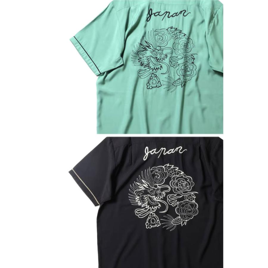 スーベニア刺繍シャツ「DRAGON」 HOUSTON 41309 ヒューストン 龍 竜