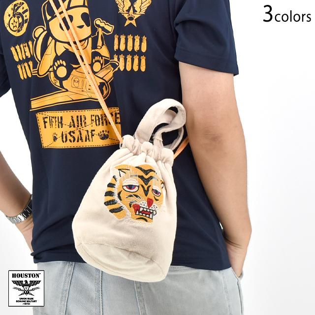 刺繍パイルエフェクトバッグ「TIGER」 HOUSTON 6888 ヒューストン 刺繍