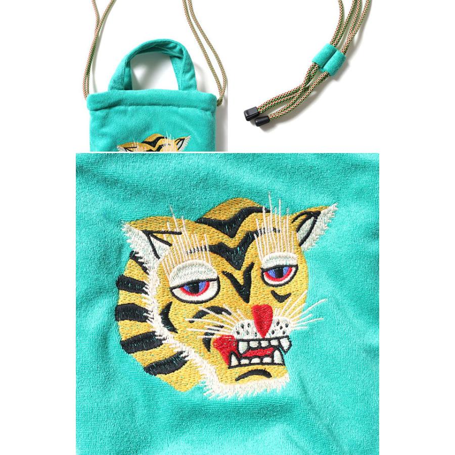刺繍パイルエフェクトバッグ「TIGER」 HOUSTON 6888 ヒューストン 刺繍