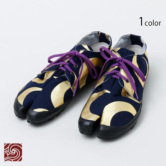 金の月夜 紐地下足袋 カヤ 7TSP5301 和柄 和風 和装カジュアル KAYA 日本製 金の月夜 紐地下足袋 カヤ 7TSP5301 和柄 和風 和装カジュアル KAYA