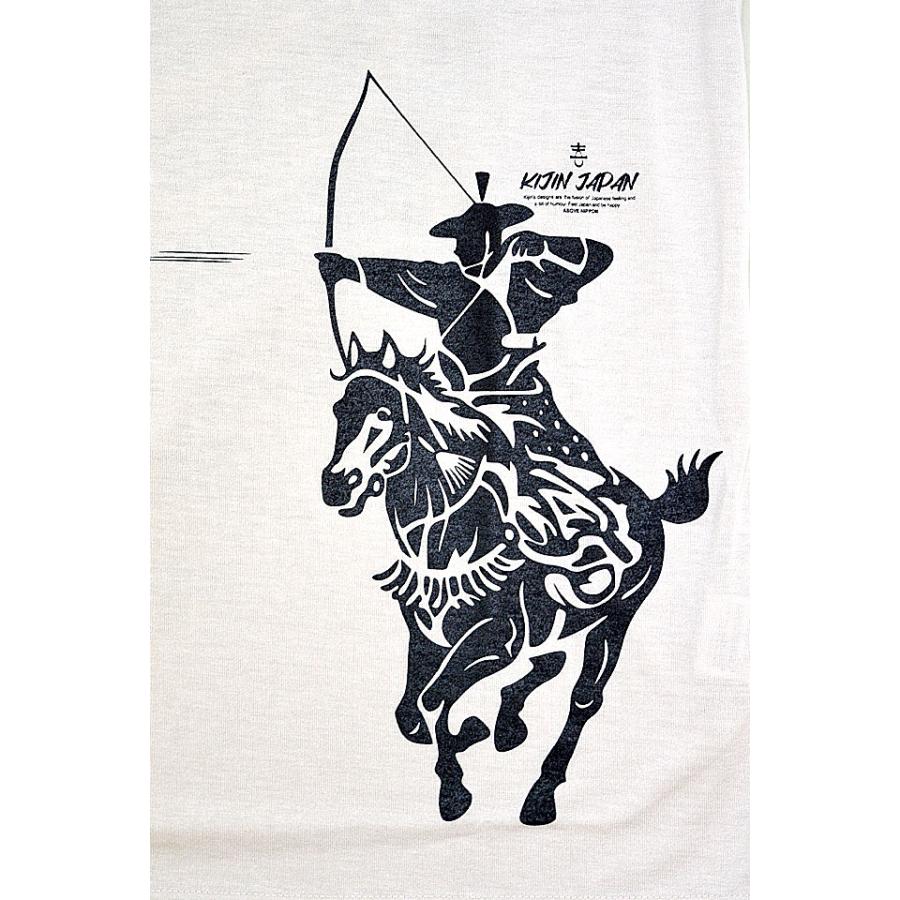 まるめん 風穴半袖Tシャツ 喜人 KJ-42017 和柄 和風 流鏑馬 吸汗