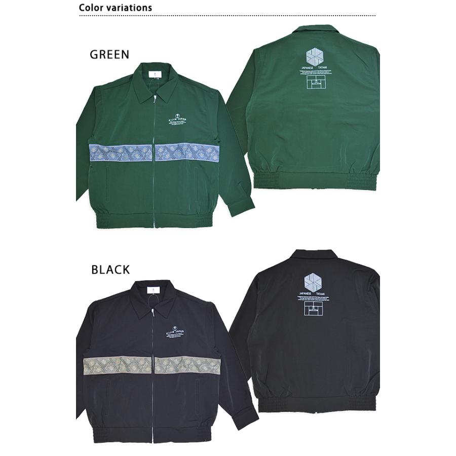 獅子牡丹のポンチブルゾン◇喜人 ブラック Lサイズ KJ-52502 和柄 和風