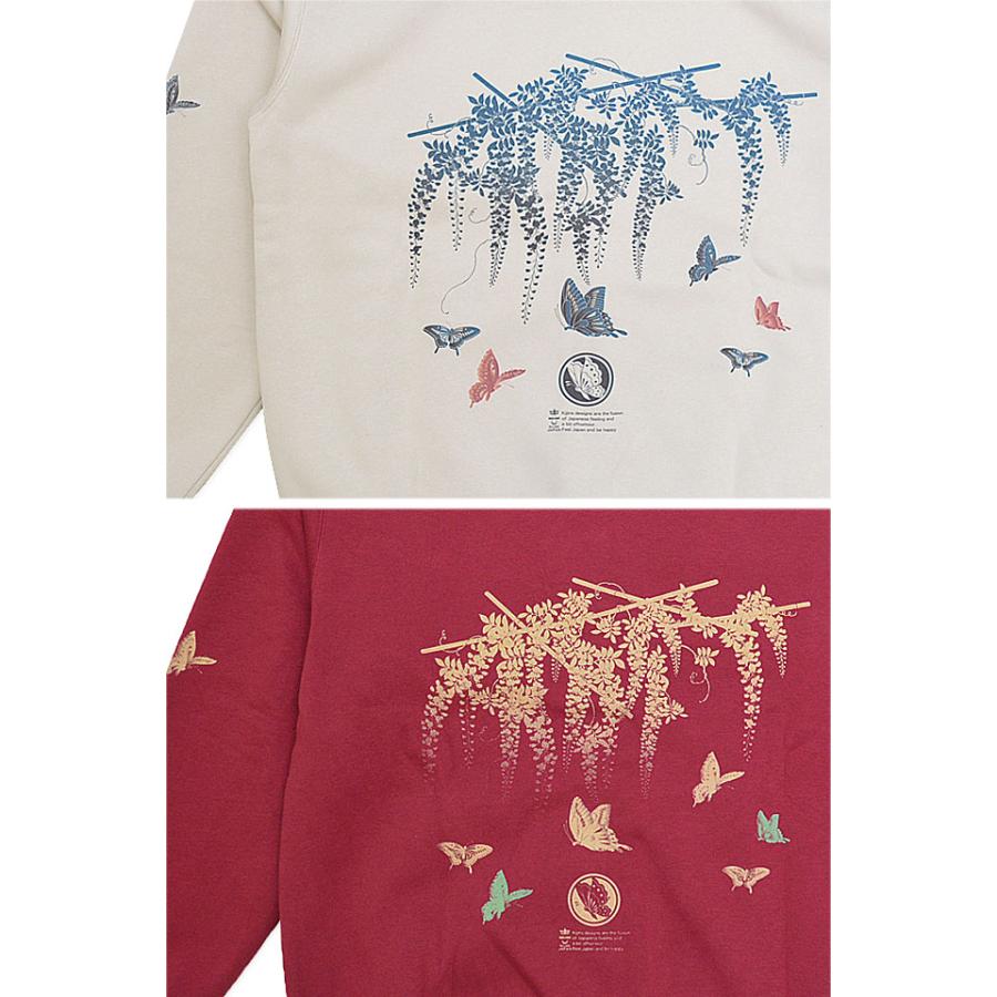 クロアゲハスウェットジップパーカー 喜人 KJ-42304 和柄 和風 揚羽蝶