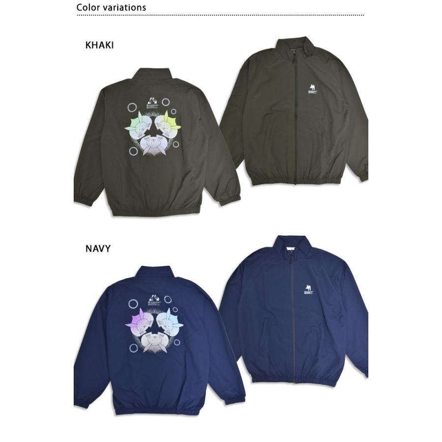 シワ加工マットナイロン 見上げ兎ブルゾン 喜人 KJ-52802 和柄 和風 うさぎ ウサギ きじん シワ加工マットナイロン 見上げ兎ブルゾン 喜人 KJ-52802 和柄 和風