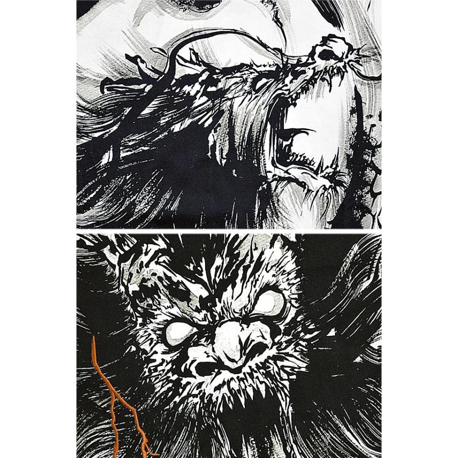 絡繰魂 中塚 墨絵昇華転写プリント長袖tシャツ 絡繰魂 3802 和柄 和風 ロングtシャツ 龍 鳳凰 竜 Kkd M102 サクラスタイル 通販 Yahoo ショッピング