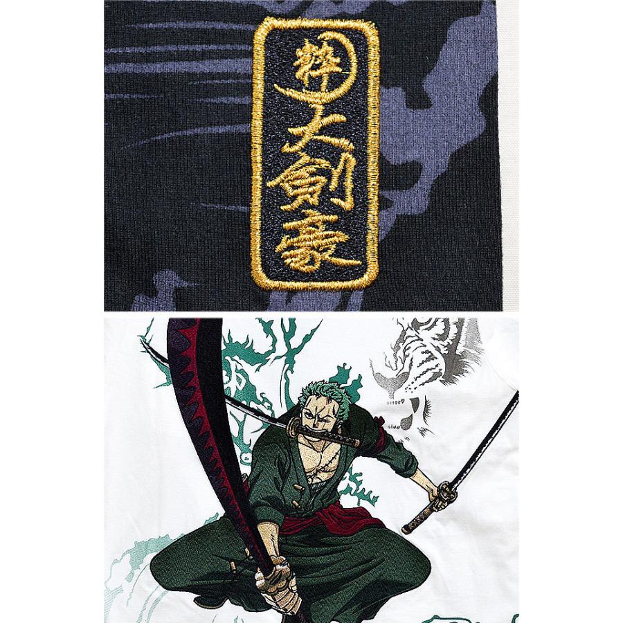 絡繰魂 One Piece 三刀流長袖tシャツ ロロノア ゾロ 絡繰魂 4091 和柄 和風 刺繍 ワンピース コラボ Kkd M サクラスタイル 通販 Yahoo ショッピング