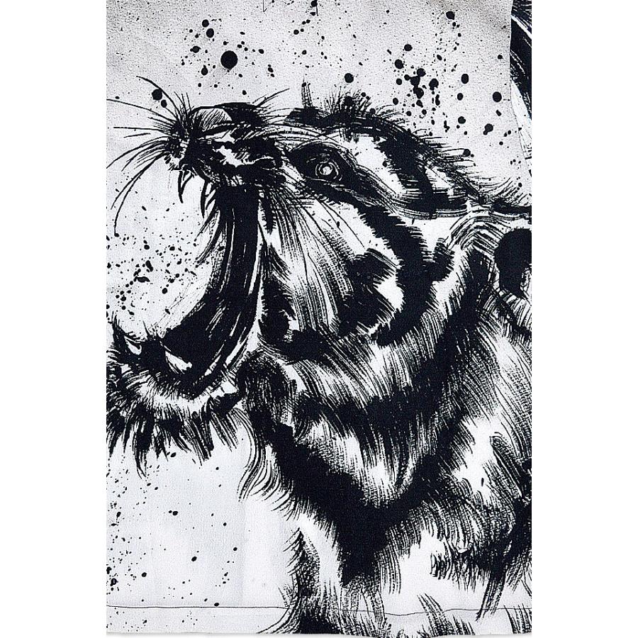 絡繰魂 中塚 墨絵昇華転写プリント半袖シャツ 絡繰魂 和柄 和風 虎 トラ 九尾の狐 アロハ Kkd M サクラスタイル 通販 Yahoo ショッピング